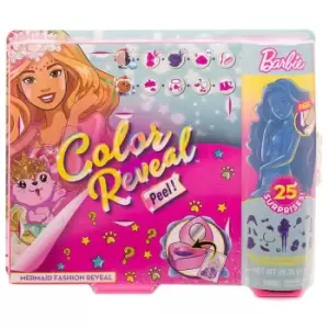 Image of Barbie Doll Colour Reveal Peel Mermaid 25 Accessories Toy Gift For Kids Gxv93
