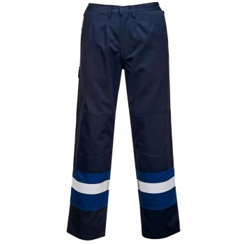 Image of Portwest - FR56NRRXL - sz XL Bizflame Plus Trouser - Navy/Royal Regular