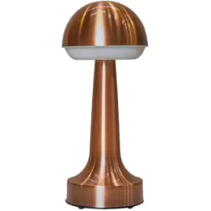 Image of Minisun - LED Rechargeable Battery Operated Indoor / Outdoor Touch Table Lamp - Copper
