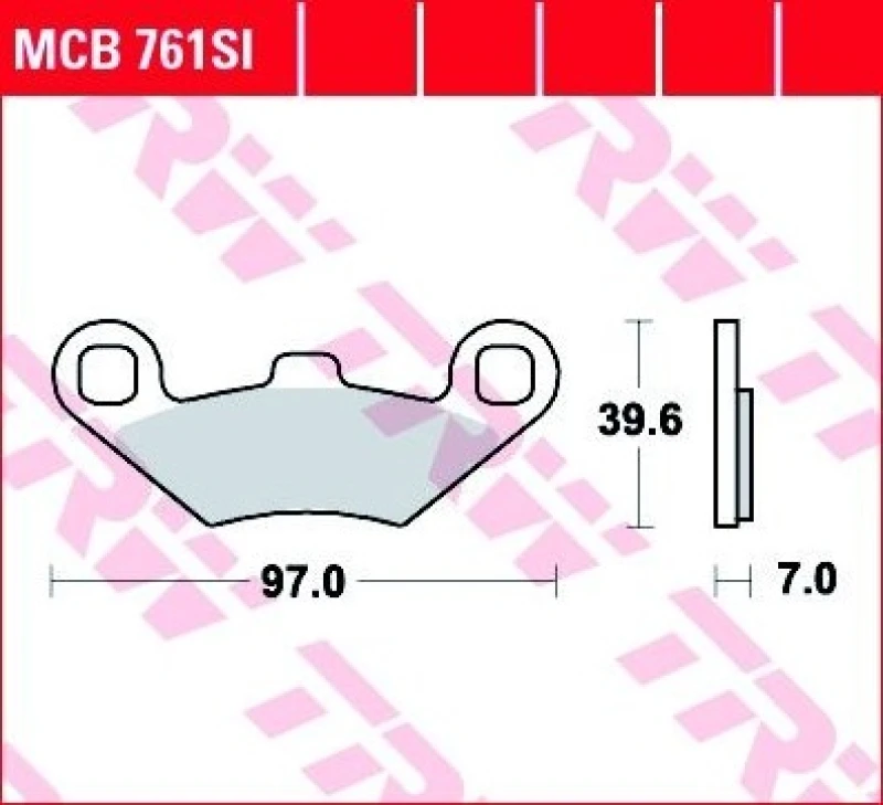 Image of TRW Lucas Brake pad Sinter Offroad MCB761SI