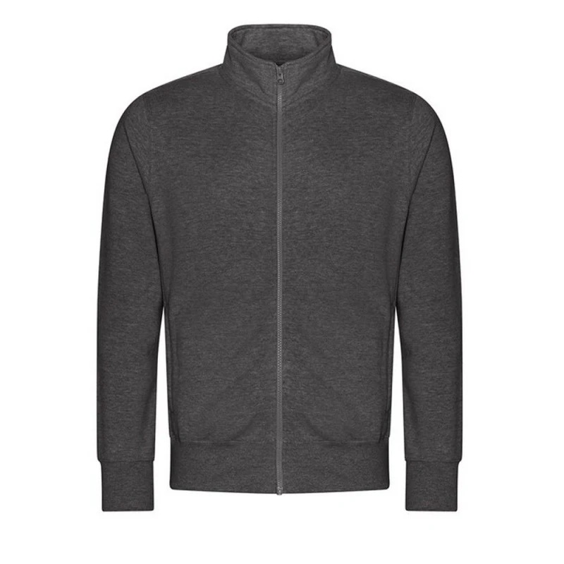 Image of AWDis AWDis Men Campus Full Zip Sweatshirt in Charcoal Size: Small Charcoal S Male 5063470953813