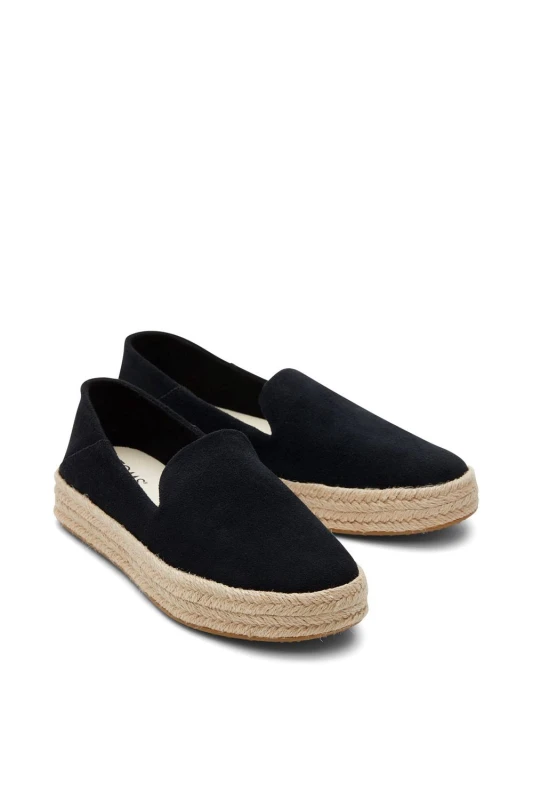 Image of TOMS Womens Carolina Slipper in Black Size: 7 Black Female 7