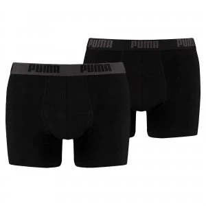 Image of PUMA Basic Mens Boxers 2 Pack, Black, size Medium, Clothing