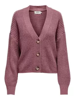 Image of ONLY Texture Knitted Cardigan Women Pink