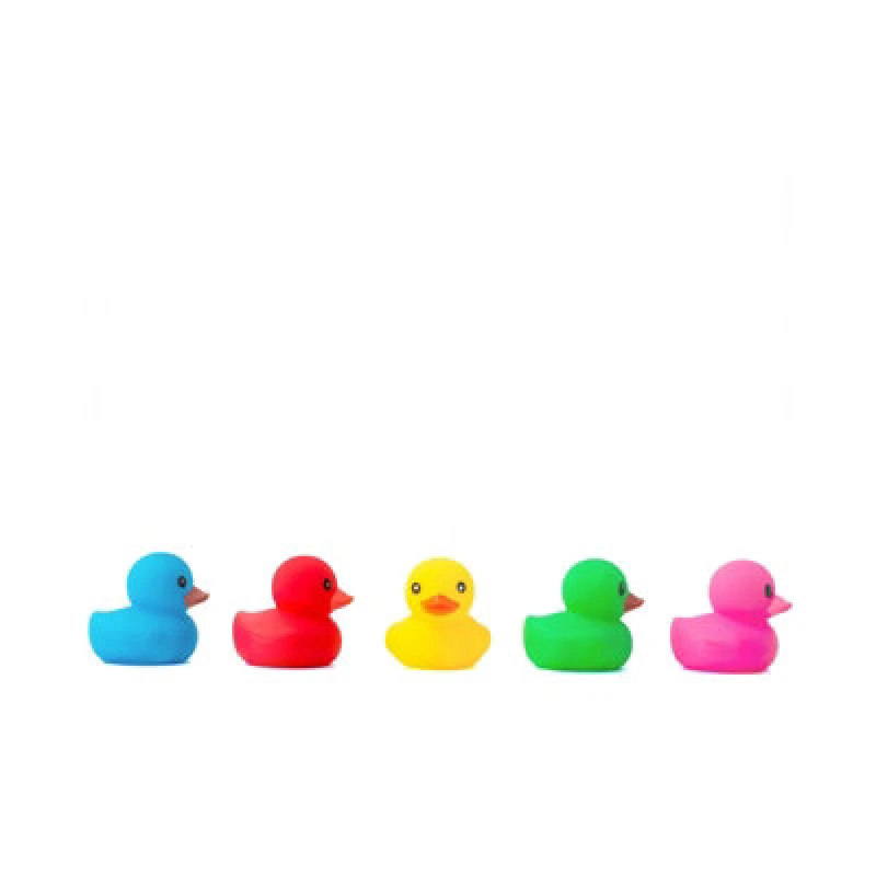 Image of Warren Reed Designer Coloured Rubber Ducks Glass Chopping Board