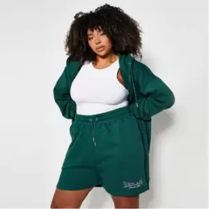 Image of I Saw It First Plus Size Reclaim Fleece Shorts - Green