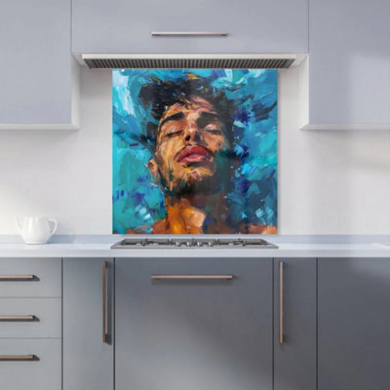 Image of Warren Reed - Designer Siamese Cat Splashart Tea Towel Multicolor Unisex