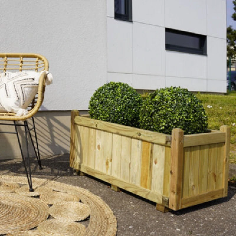 Image of Cerland Vendome Outdoor Rectangular Wooden Planter 92Cm