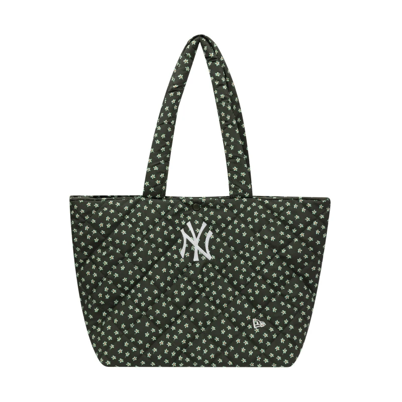 Image of New Era Womens Quilted Tote Bags NY Floral Green female One Size