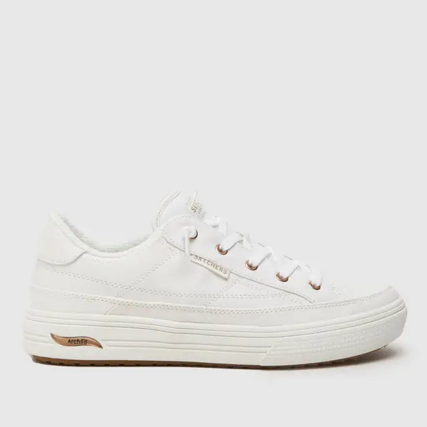Image of SKECHERS arch fit arcade trainers in white