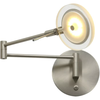 Image of Sienna Lighting - Sienna Turound Integrated LED Wall Light Steel Brushed