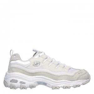 Image of Skechers Lifestyle DLite Sure Thing Trainers - Wht/Natural