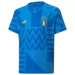 Image of 2022-2023 Italy Home Pre-Match Jersey (Blue) - Kids