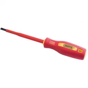 Image of Draper 5.5mm x 125mm Fully Insulated Plain Slot Screwdriver. (Sold Loose)
