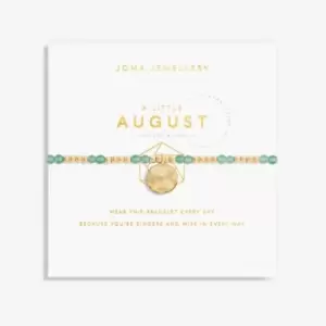 Image of Birthstone August Aventurine Gold 17.5cm Stretch Bracelet 6139