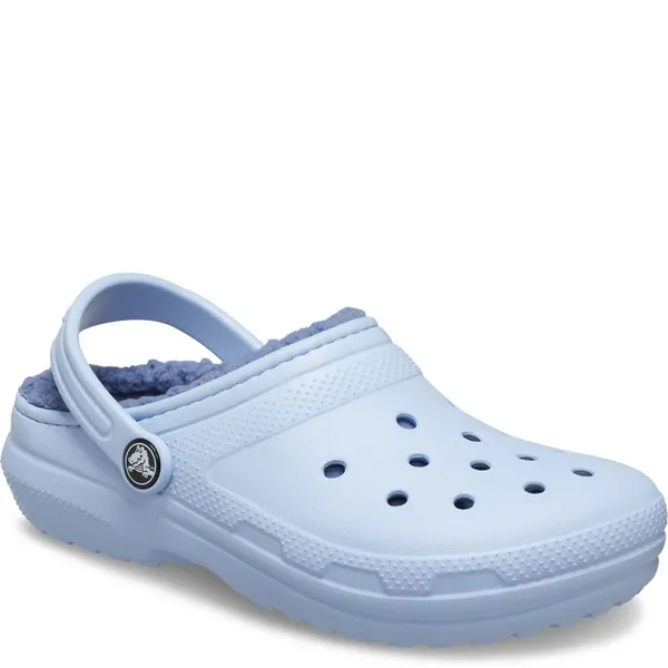 Image of Crocs Kids Classic Lined Toddler Clogs Blue Calcite, 7infant