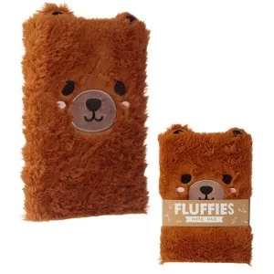 Image of Cute Bear Design Fluffy Plush Notebook