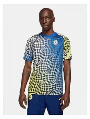 Image of Nike Mens Chelsea Pre Match Tee, Blue, Size L, Men