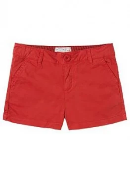 Image of Fat Face Girls Alice Chino Shorts - Red