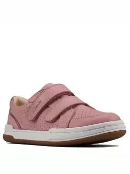 Image of Clarks Fawn Solo Kids Trainer, Light Pink, Size 2 Older