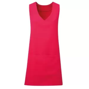Image of Premier Womens/Ladies Wrap Around Sleeveless Tunic Apron (S/M) (Hot Pink)