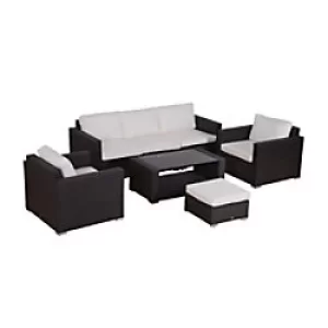 Image of Outsunny Rattan Sofa Set 841-159 Grey, Brown