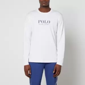 Image of Polo Ralph Lauren Mens Boxed Logo Long Sleeve Top - White - S