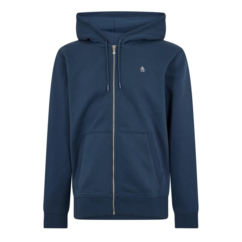Image of Original Penguin Mens Cotton Long Sleeve Full Zip Hoodie Yale male Small