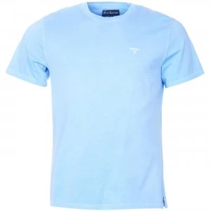 Image of Barbour Mens Garment Dyed Tee Sky Medium