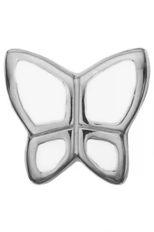 Image of Ladies Christina Sterling Silver Butterfly White Bead Charm 623-S41-WHITE