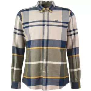 Image of Barbour Mens Iceloch Tailored Shirt Forest Mist Medium
