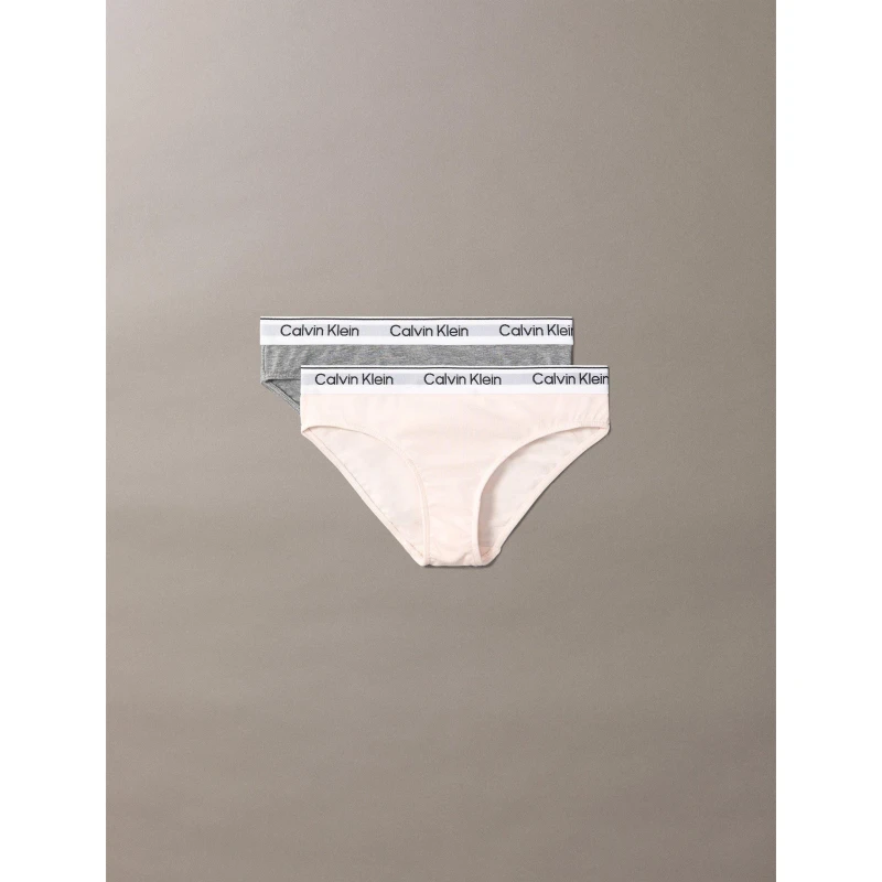 Image of Calvin Klein Kids Hipster Brief Peony/Grey 0VJ female 14-16Y