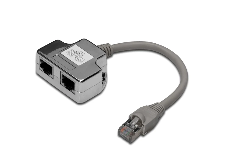 Image of Digitus CAT 5e patch cable adapter. 2x CAT 5e. shielded