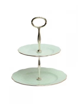 Image of Royal Albert Polka Rose 2 Tier Cake Stand