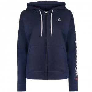 Image of Reebok Linear Full Zip Hoodie Ladies - Heritage Navy
