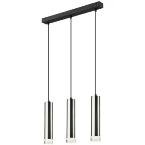 Image of Diego Bar Pendant Ceiling Light Chrome, 3x E27