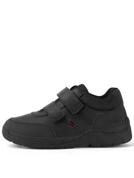 Image of Kickers Stomper Mid School Shoe - Black, Size 10 Younger