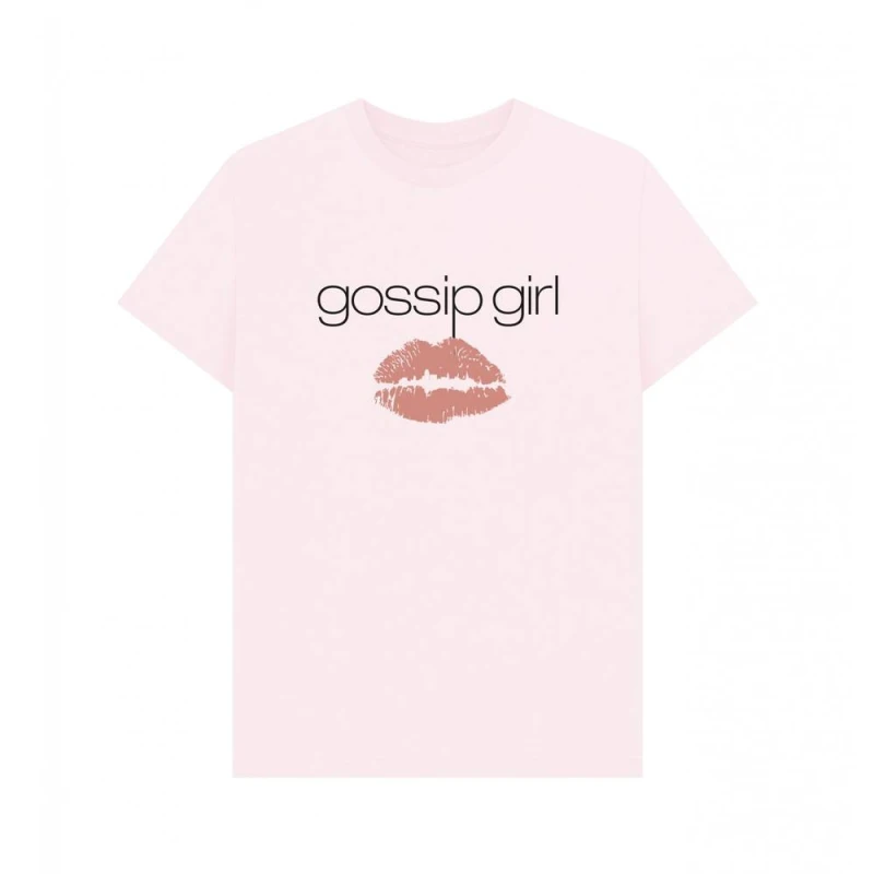 Image of Gossip Girl Mens Graphic T-Shirt in Pink Size: Small Pink Male S
