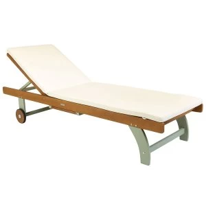 Image of Charles Bentley Kingston Sun Lounger - Green