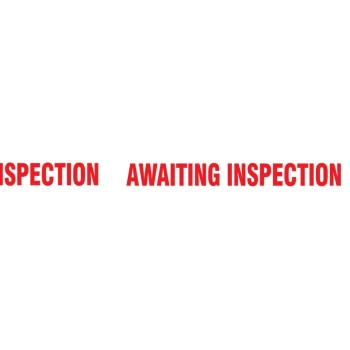 Image of Printed 'awaiting Inspection' Tape - 50MM X 66M