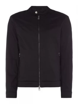 Image of Mens Michael Kors Zip up nylon biker jacket Black