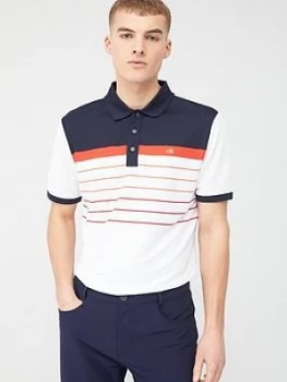Image of Calvin Klein Golf Gradient Polo Shirt - White/Navy