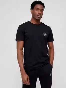 Image of Jack & Jones Small Logo T-Shirt - Black, Size S, Men