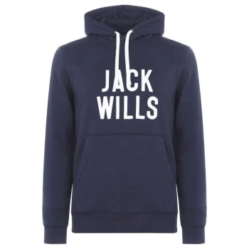 Image of Jack Wills Batewell Logo Hoodie - Navy