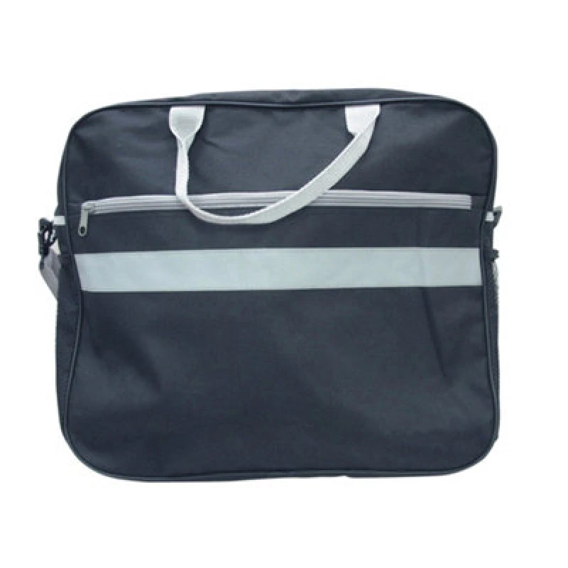 Image of Loops Black Scooter Shopping Bag - Two Storage Compartments - Mesh Side Pockets Black