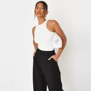 Image of Missguided Recycled Racer Bodysuit - White