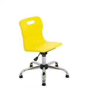Image of TC Office Titan Swivel Junior Chair with Glides, Yellow
