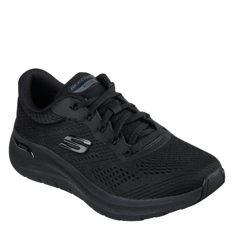 Image of Skechers Arch Fit Engineered Mesh Lace-up Black female