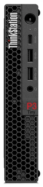 Image of Lenovo ThinkStation P3 Tiny Intel Core i9 i9-13900T 32GB DDR5-SDRAM 1TB SSD NVIDIA T1000 Windows 11 Pro Mini PC Workstation Black 30H0001NUK