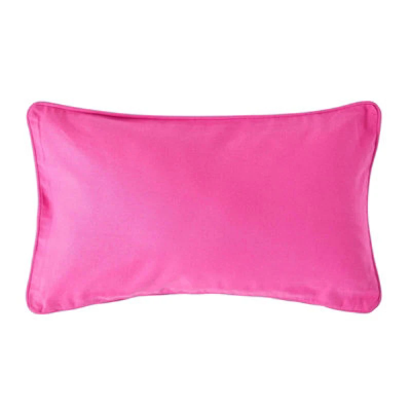 Image of Homescapes Cotton Plain Cerise Rectangular Cushion Cover, 30 X 50 Cm